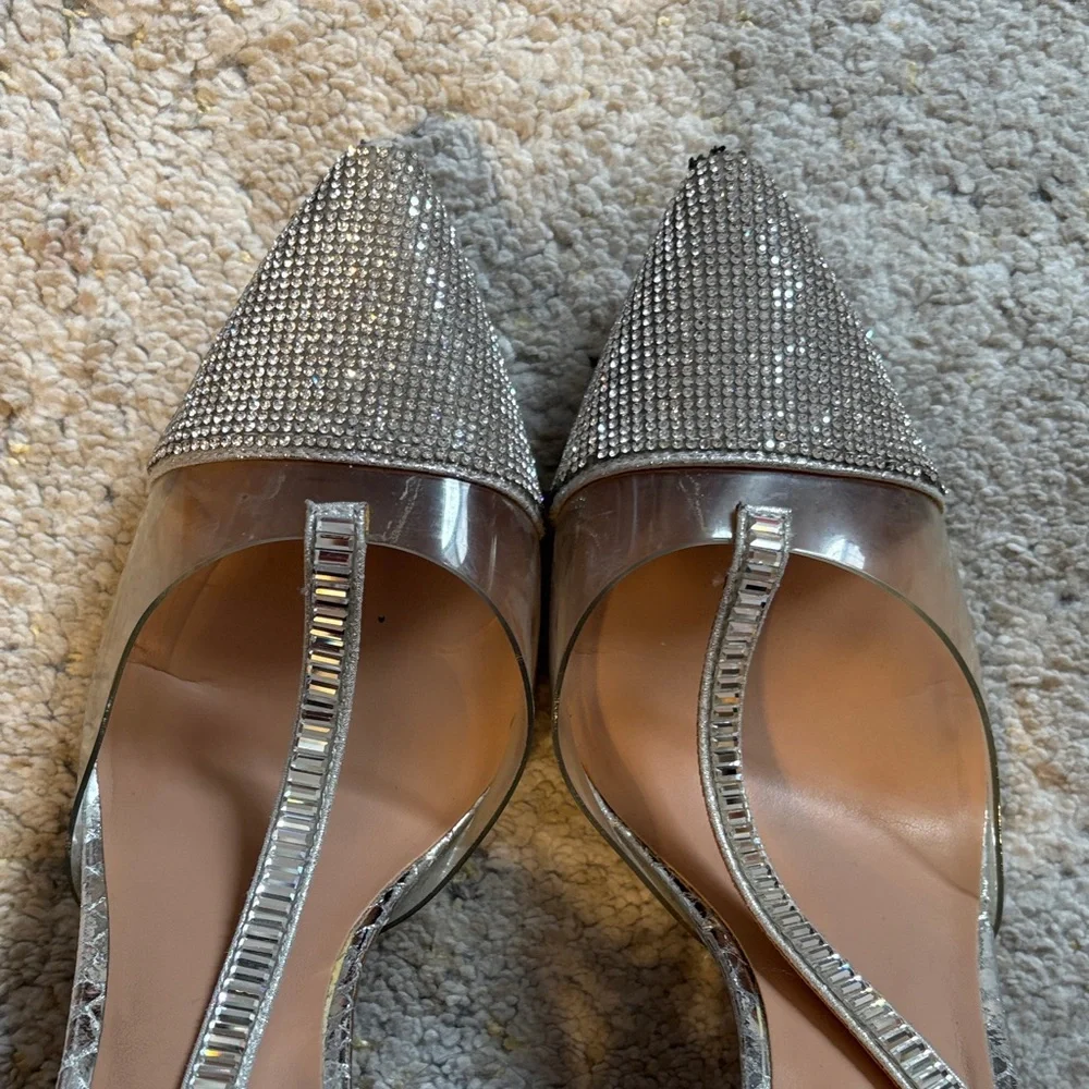 INC International Concepts Silver Embellished Heels